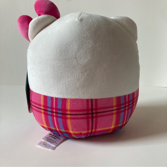 Squishmallow Kellytoy Plush Hello Kitty Sanrio 8" Hello Kitty Plaid New with Tag - Picture 3 of 6